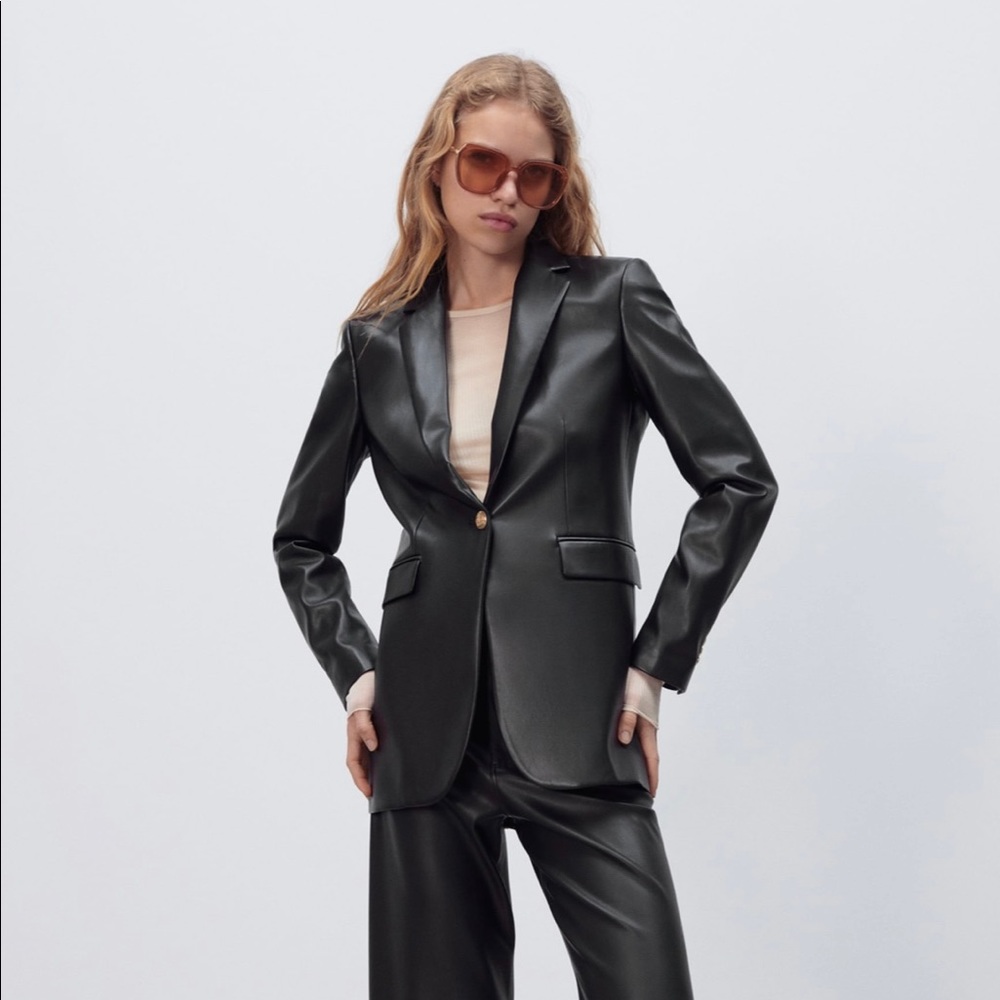 ZARA Faux Leather Blazer! SOLD OUT IN STORES!